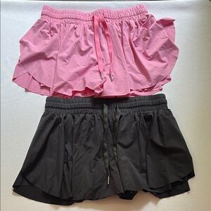 Stylish Pink and Black Shorts by Liberty Pro - YXL
